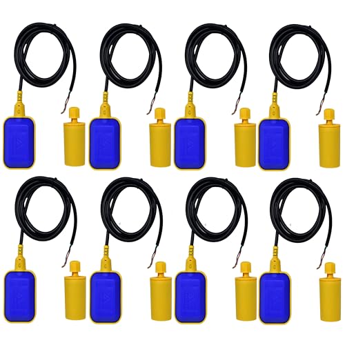 Image of Automatic Water Level Float Sensor for Tank - AMPEREUS 2M Wire Float Switch | Auto Cut-Off Switch for Water Tank Overflow & Filling System | Water Tank Automatic Sensor (Pack of 8)