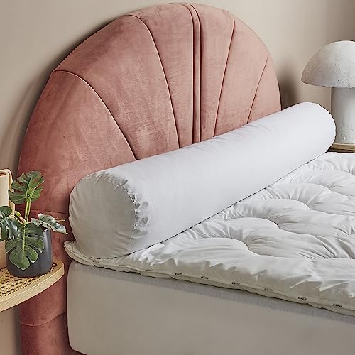DODO - Traversin Tradition 160 cm - Enveloppe 100% Coton Percale - 100% Plumettes Naturelles - Soutien Ferme, Respirant, Polyvalent - Lavable en Machine à...