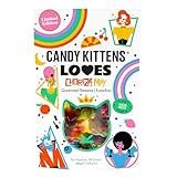 Candy Kittens Vegan Sweets LOVES – Plant-Based Vegan Treats with Fruity Flavour, No Nasties, Made with Real Fruit Juice – Ideal Snacks for Sweet Hampers & Pick and Mix – 140g Pack of 7