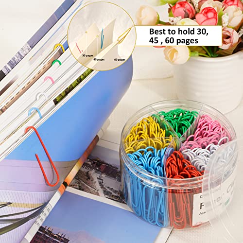 DANRONG Jumbo Paper Clips,265 PCS (2 Inch) Large Paperclips Colorful Clips for Paperwork Ideal for Home, School and Office Use Colored - Thumbnail 3