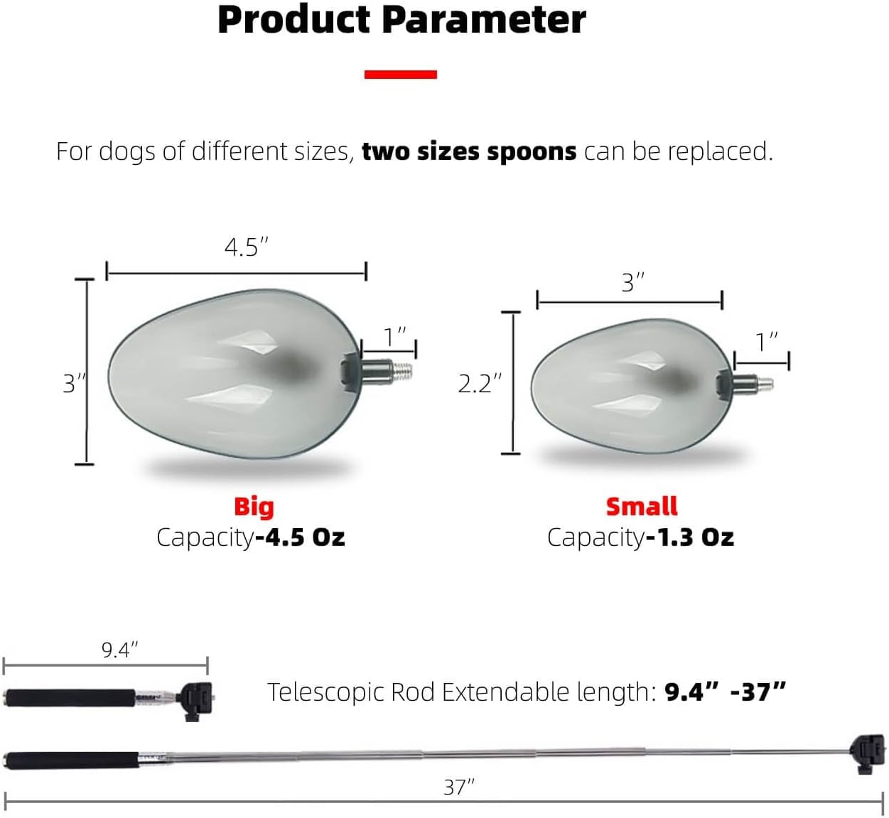 Dog Urine Sample Catcher,Adjustable Angle Long Handled Telescopic Dog Urine Collector,Super Easy to Use Dog Pee Catcher Urine Stick for Small Large Female Dogs image 5