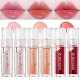 WENJLYJ 6 PCS Clear Lip Glow Oil,Long Lasting Hydrating Plumping Tinted Lip Gloss Jelly Glitter Lip