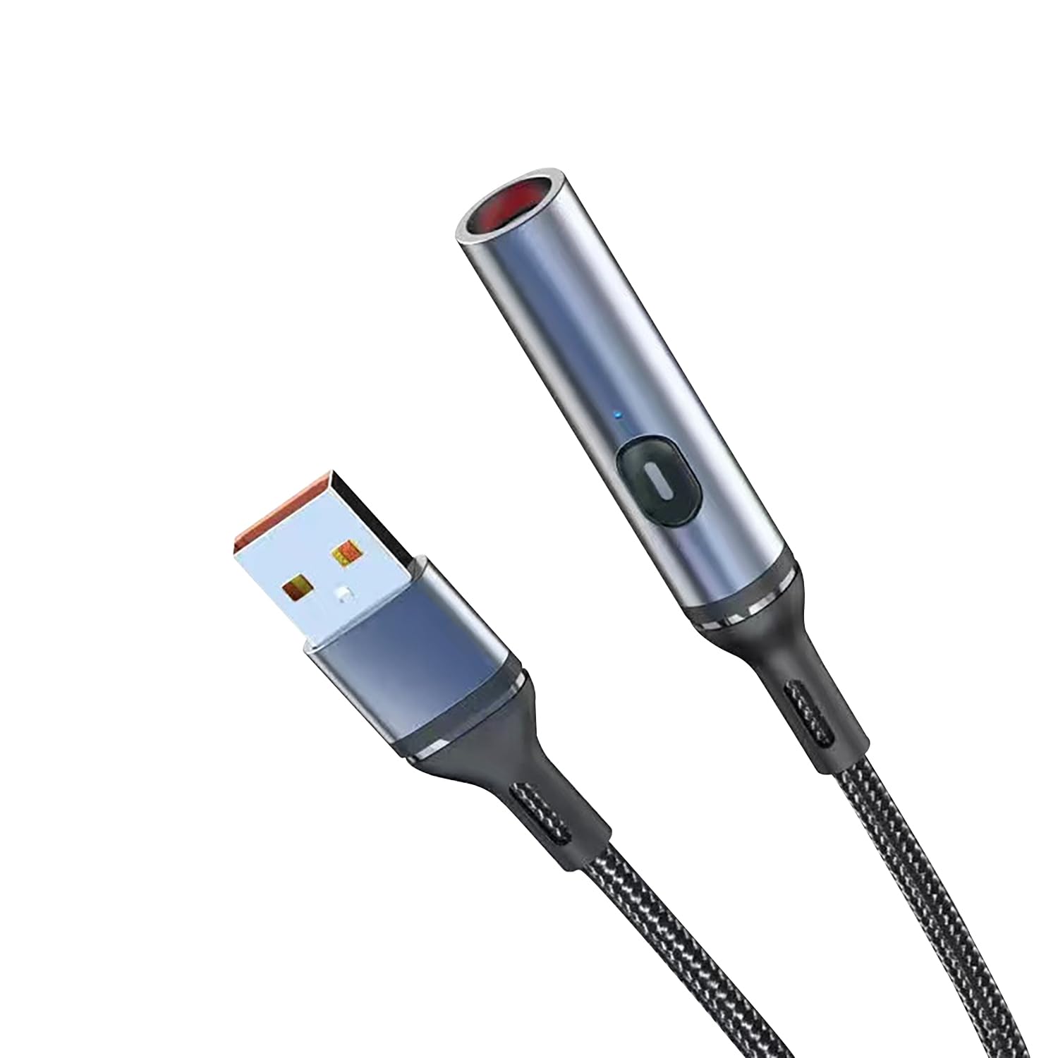 Electric Lighter USB 0 8M Cable Windproof Waterproof Zinc Alloy Material Compact and Convenient for Daily Use Traveling