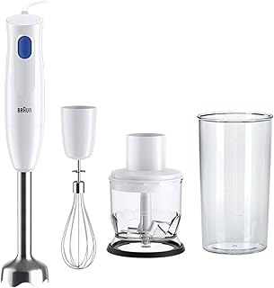 Braun MQ10.202M MultiQuick1 MINIPIMER with 5 YEARS SERVICE, Extra Light Immersion Blender with Stainless Steel Base and Ea…