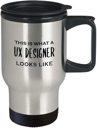 Miniatura 2 de Funny Cute Gag Gifts for UX Designer Travel Mug Insulated Coffee Tumbler - What Looks Like - User Experience UI User Interface Design Artist Team