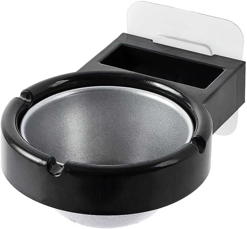 Wall Mount Cigarettes Smoke Ashtray, Portable Ash Cylinder Holder Nail Free Removable Stainless Steel Ashtray, Smoking Accessories for Bathroom Toilet Hallway Kitchen Office Home-image-46