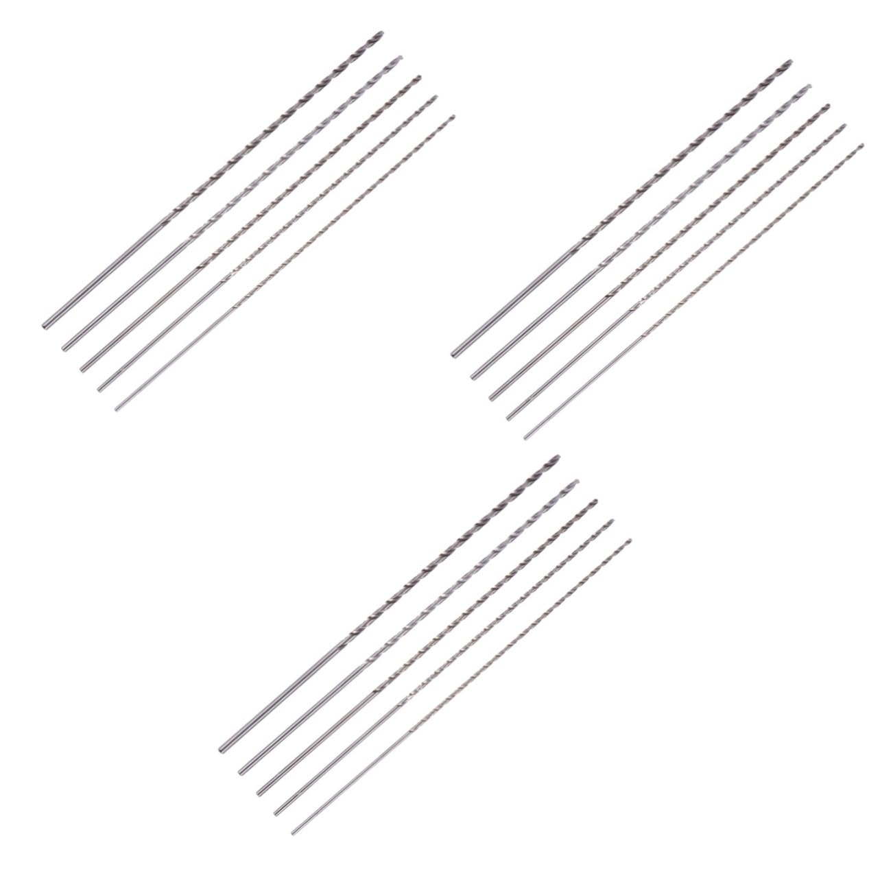Tofficu 3 Sätze Bohrer Set Stahl Hartmetall Extra Lange Bohrer Schlangenbohrer Breiter Bohrer Großer Bohrer Silber 5 Stücke * 3