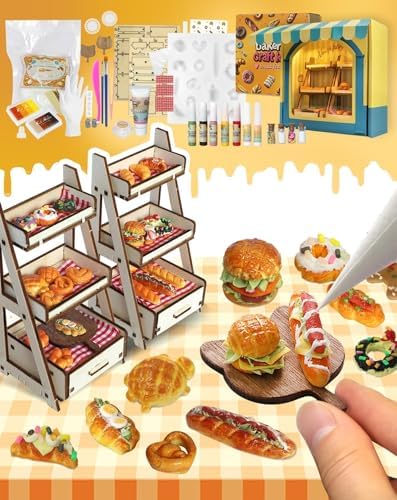 iLAND Air Dry Clay Kits Fun Crafts for Teens DIY Mini Bakery Mini...
