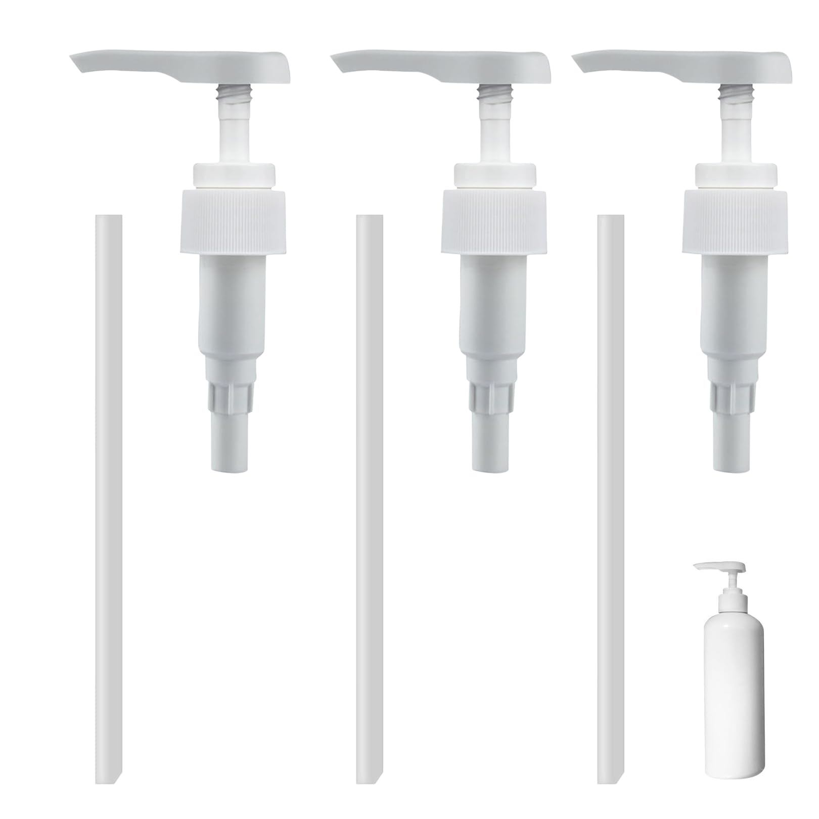 3 Pack 1 Litre Pump Dispenser,Pelican Dispenser Pump,Sauce Sprayer Dispensour,Dispenser Pump with 17cm Tube,Universal Shampoo Pump Dispenser 1000ml and Bottle Top for Liquid Refill