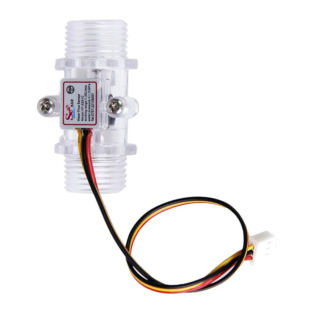 Water Flow Sensor | Hall Effect Flowmeter 1-30L/min | Detects Liquid Flow | Water Tank Control, Electric Scooter Motor, Washing Machine | 1/2 Inch Taps-image-9