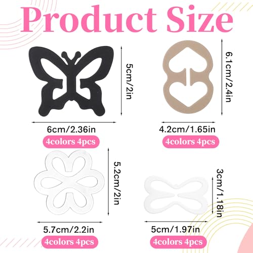 image for AHQiZFX 16PCS Bra Strap Clips, Bra Clips to Make Racerback, Bra Strap 