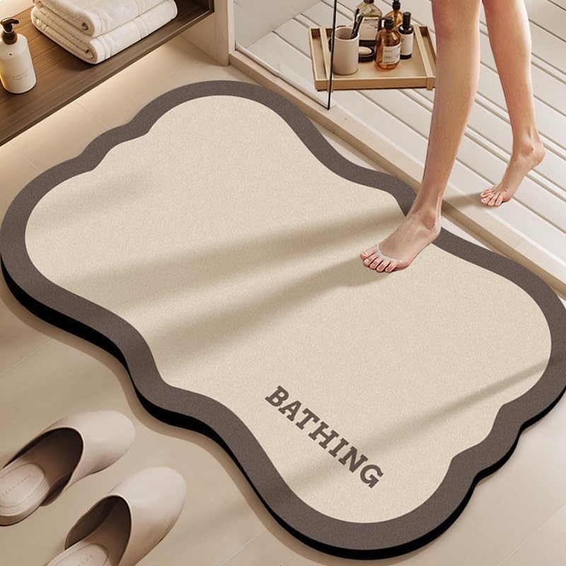 Tapis de salle de bain anti-moule en pierre de diatomite 50x80cm