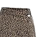 Nivne Tco Teen Girls Denim Skorts Y2k Asymmetrical Leopard Print Elastic Waistband Button Details Fashion Jean Shorts (US, Age, 15 Years, Brown)