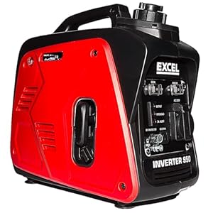 Excel 700W Petrol Inverter Generator 4 Stroke Portable Generator for Camping, Jobsites - Pure Sine Wave, Ultra Quiet-40cc Engine, 2.1L Fuel Tank