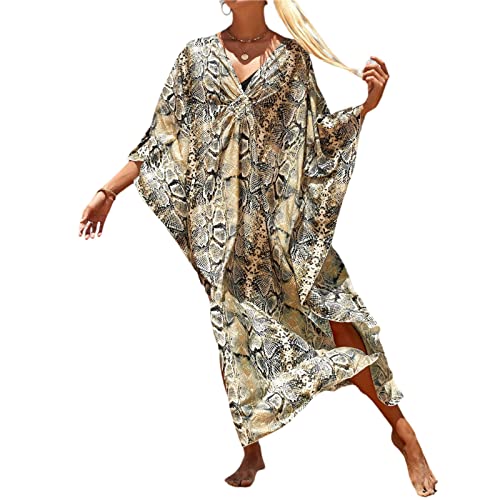 Mubineo Traje de baño de playa para mujer, talla grande, ropa de playa, Snakeskin30, Talla única Cover