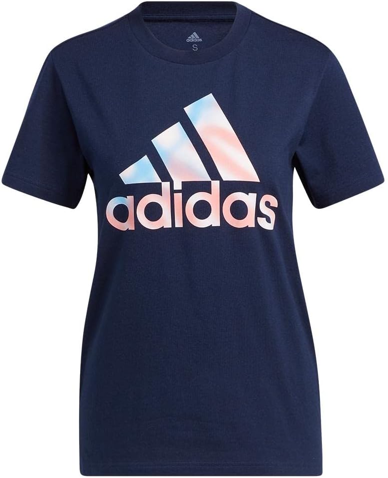 Adidas Women's Americana Graphic Short Sleeve Tee, Collegiate Navy