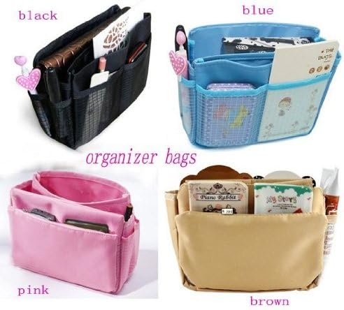 Lady Elegance Purse Organizers (Blue), Multi-use Pockets Travel Handbag (Blue)