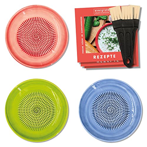 evergrate Keramikreibe 3er Verschenkset - Erdbeere, Limette, Blaubeere mit...