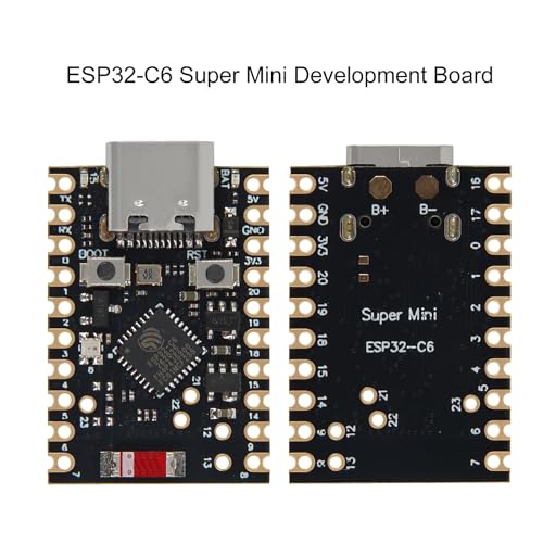 Image of AITRIP Type-C ESP32-C6 Super Mini ESP32 Board ESP32-C6FH4 4MB Flash 512 KB SRAM 320 KB ROM 160MHz Wi-Fi 6 Bluetooth 5.0 ESP32 C6 Development Board (3PCS ESP32 c6)