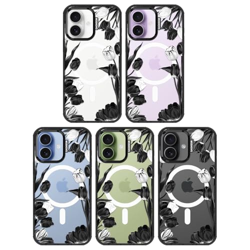 Coque iPhone 17 transparente noire compatible MagSafe et antichoc