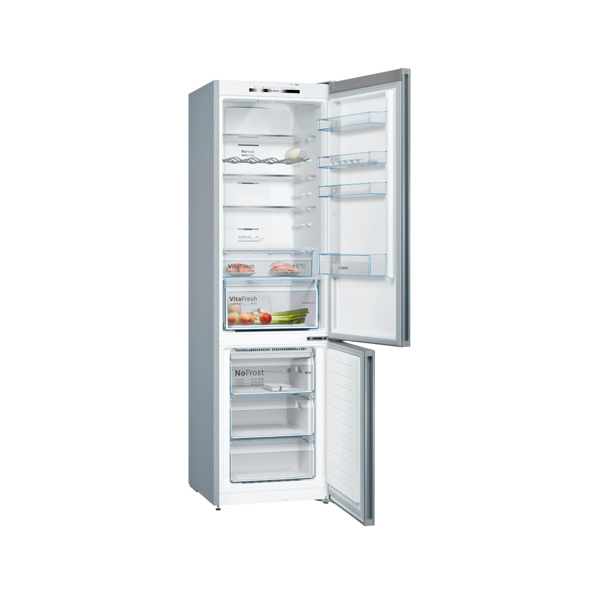 Bosch, Kühlschrank Kombi, Serie 4, 60 cm, Total NoFrost, Inox, KGN39VIEB