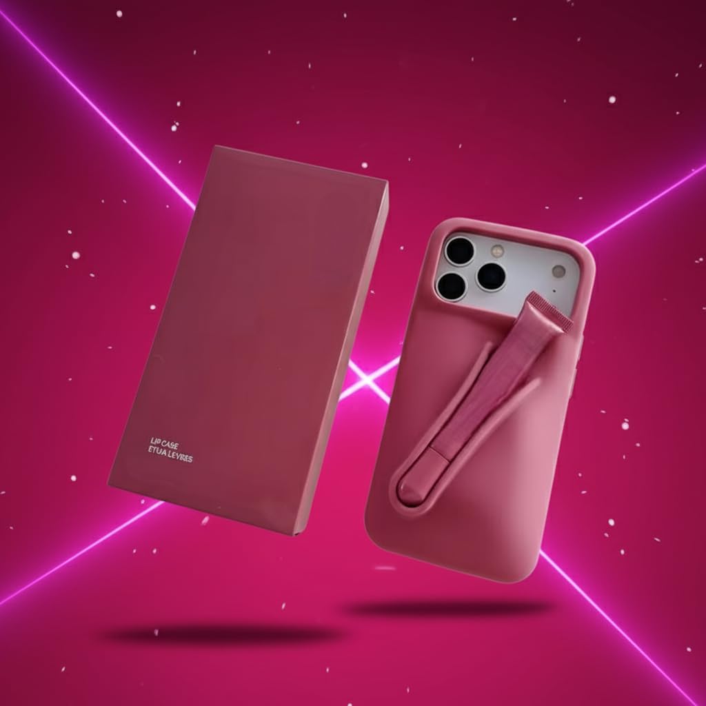 iPhone 15 Series Silicone Phone Case with Built-in Lip Tint Holder and 1 Liptint | Soft Slim Cover for Women & Girls | Makeup Slot Back Cover (Salty tan, iPhone 15) — Amazon image 6