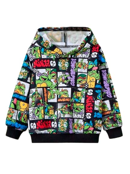 Image of Boys Humour and Comic Printed Long Sleeves Sweatshirt, Cotton Blend, Hooded Neck