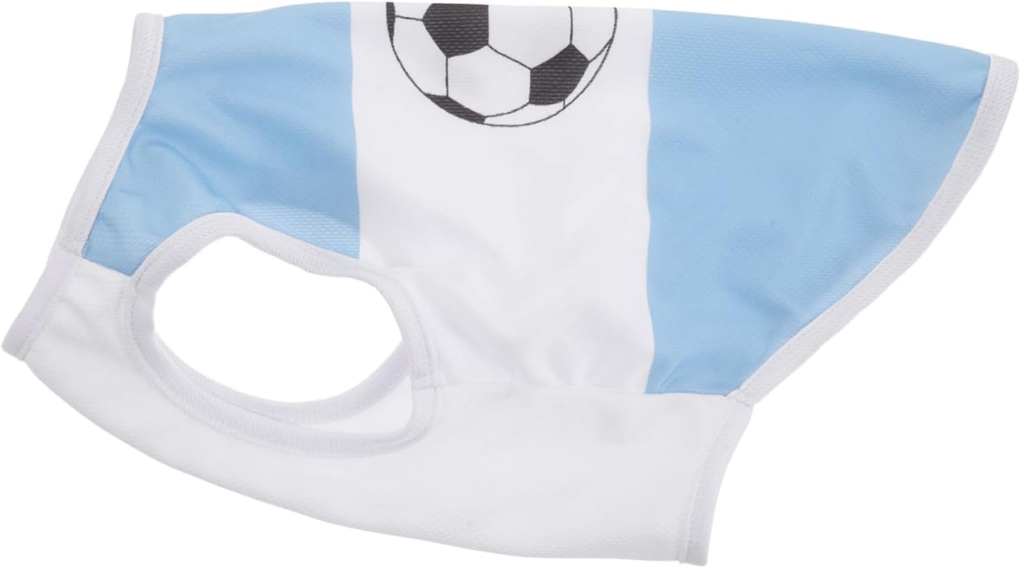 Garneck Pet Football Jersey for Dogs and Cats Sleeveless Puppy Soccer Shirt Lightweight Breathable Blue and White Cloth Tank Top Small Dog Sportswear for Argentina Cheering