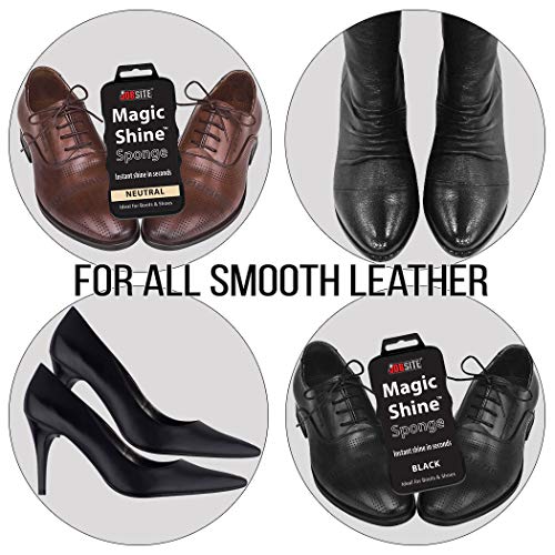 JobSite Instant Express Leather Boot & Shoe Shine Sponge - Black