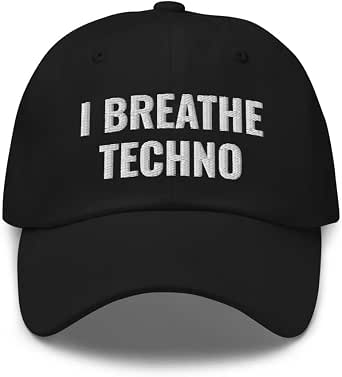 Unisex 'I Breathe Techno' Embroidered Dad Hat