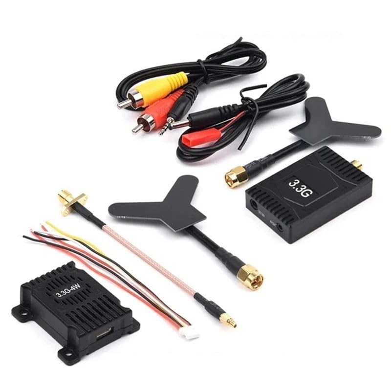 Modulo Trasmettitore VTX 3,3GHz 4W FPV Ricevitore VRX Con Antenna