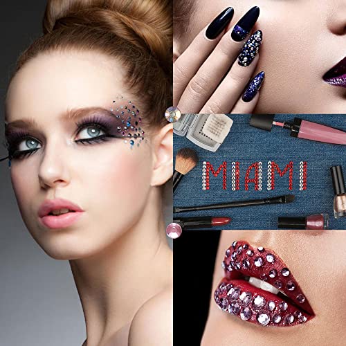 RUUKON 18 Colours 3mm Flat Back Rhinestones Resin Crystal AB Jelly Bedazzling Gems for Crafting Nails Clothes Face Shoes Tumblers Decoration