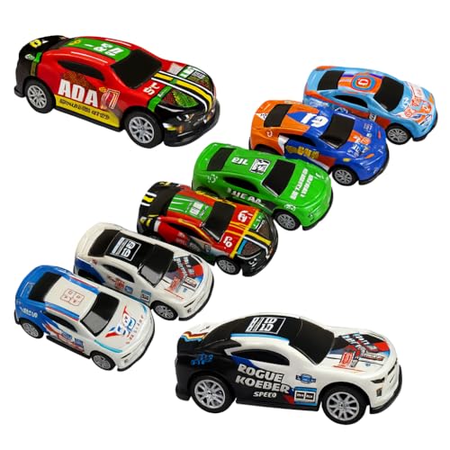 Image of Khasala Brothers 12 Pack Mini Metal Die Cast Car for Kids, Metal Racers Series High-Speed Friction Powered Vehicles Push go Cars for Toddlers Kids Gift (Pack of 12 Cars)