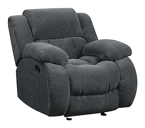 Coaster Home Furnishings Weissman Upholstered Glider Recliner Charcoal