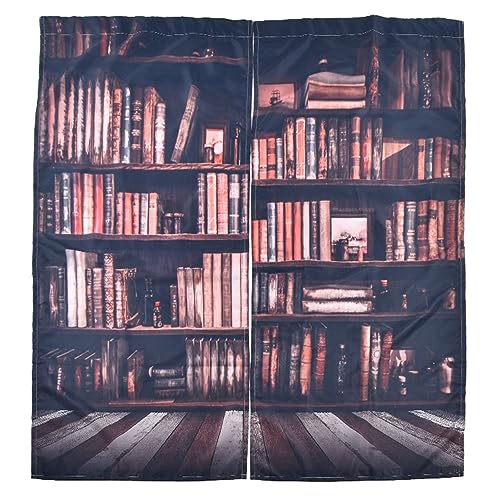 Rideaux en rayonne douce polyester AMONIDA bibliothèque chambre 3D - 6