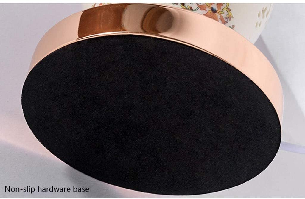 Lampa Biurkowa Nocna Lampa Stołowa Drukowanie Tkanin Abażur Lampka Do Sypialni Kreatywna Ceramiczna Szafka Nocna Lampa Biurkowa Do Sypialni Salon Lampy Stołowe Do Domu(Remote control switch)