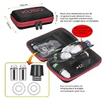 KUBO LZ80W Kit de Cigarette Électronique – Vape Ajustable 80W, Écran LED, Batterie 2000mAh, Atomiseur Antifuite 0.5Ω/2ml – Certifié TPD/CE/RoHS (Sans E-liquide, Sans Nicotine, Noir)