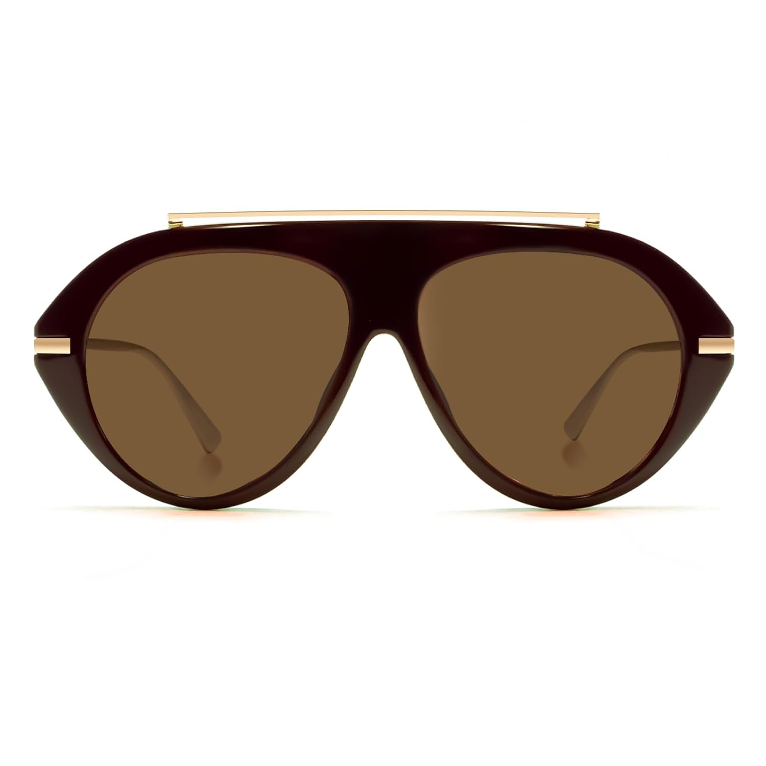 TYA Oversized Aviator Sunglasses for Women Men Trendy Retro 70s Big Large Gold Vintage Aviators Sun Glasses