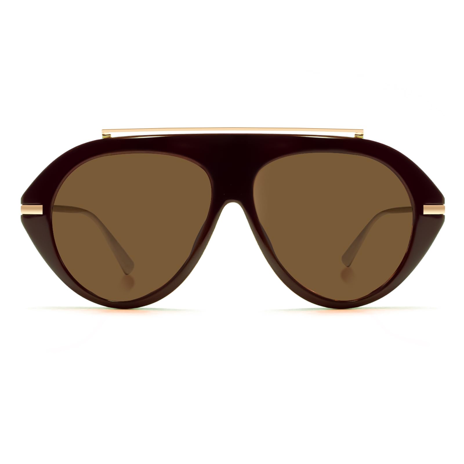 TYA Oversized Aviator Sunglasses for Women Men Trendy Retro 70s Big Large Gold Vintage Aviators Sun Glasses