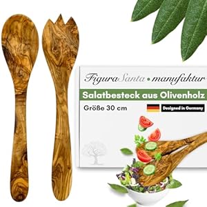 Figura Santa Olivenholz Salatbesteck Primavera