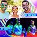 Handepo 24 Pcs Glow in the Black Light Face Paint Crayons Neon Face Body UV Light Paint Kit Fluorescent Halloween Masquerade Makeup for Adult Mardi Gras Parties(Rainbow Color)