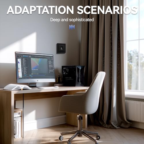 BSEED Doppelt Netzwerkdose CAT6 aus Glas,Unterputz Wandsteckdose mit Krallen, NEU E-Serie, 86mm Schwarz