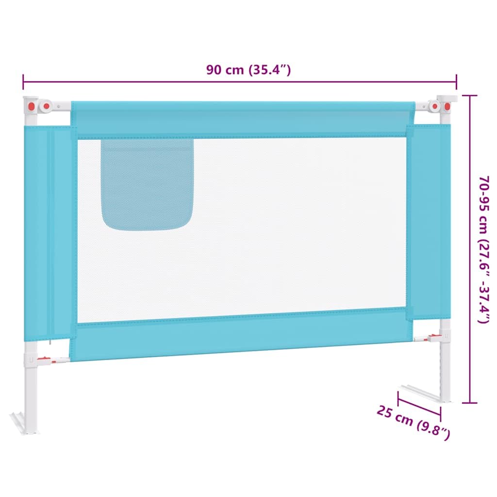 Generisch Kleinkind-Bettschutzgitter Blau 90x25 cm Stoff,Baby & Kleinkind,Babysicherheit,Baby-Bettschutzgitter,10207