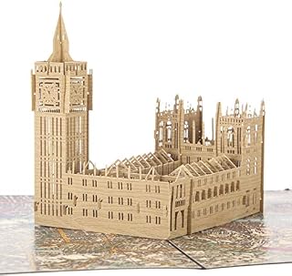 Cardology - Palace of Westminster Pop Up Card | Big Ben Pop Up Card, London Gifts To Send Abroad | Handmade