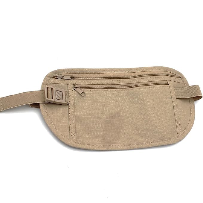 Travel Money Belt, Anti-Theft Passport Holder Travel Wallet for Men Women, Security Travel Pouch, Waterproof Waist Bumbag for Money, Cards and Keys,Double Zipper Pocket Design (muticolour)-image-47