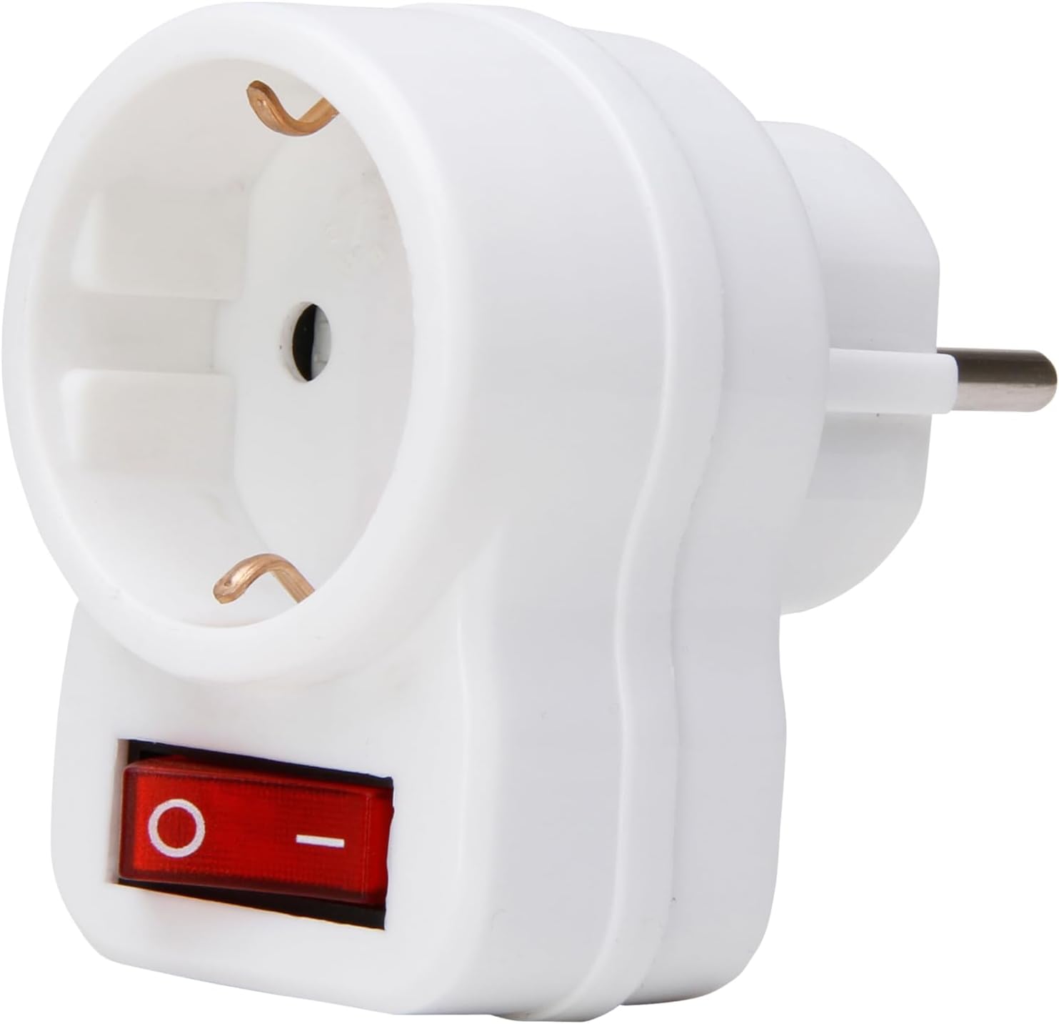 Kopp Adapter Plug with Switch Pack of 1 Arctic / White 470112003
