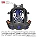 3M Secure Click Full Face Reusable Respirator with Large Lens, Speaking Diaphragm and Push Button Seal Check, FF-803, Painting, Sanding, Chemical Clean-up, Sawing, Large