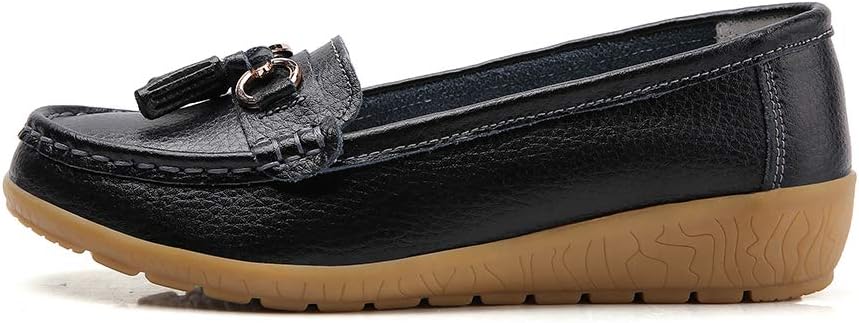 Shoes Loafers for Women Classic Leather Loafers Casual Slip-On Boat Shoes ComfortWalking Moccasins Soft Sole Shoes - Image 4