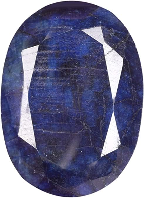 REAL-GEMS AAA+ Blue Sapphire Oval Cut 23.35 ct Faceted Gemstone for Jewelry Making, Loose Gemstone