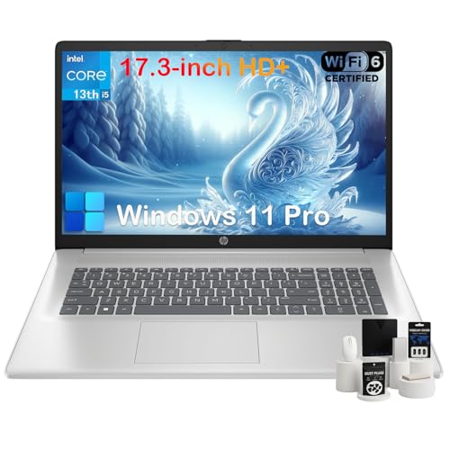 HP 17 ノートパソコン(ビジネス用) 32GB RAM 1TB SSD Intel 10-Core i5-1334U 17.3インチ HD+ アンチグレアディスプレイ、Win11 Pro、テンキー、720p HDカメラ、アクセサリー付き。
